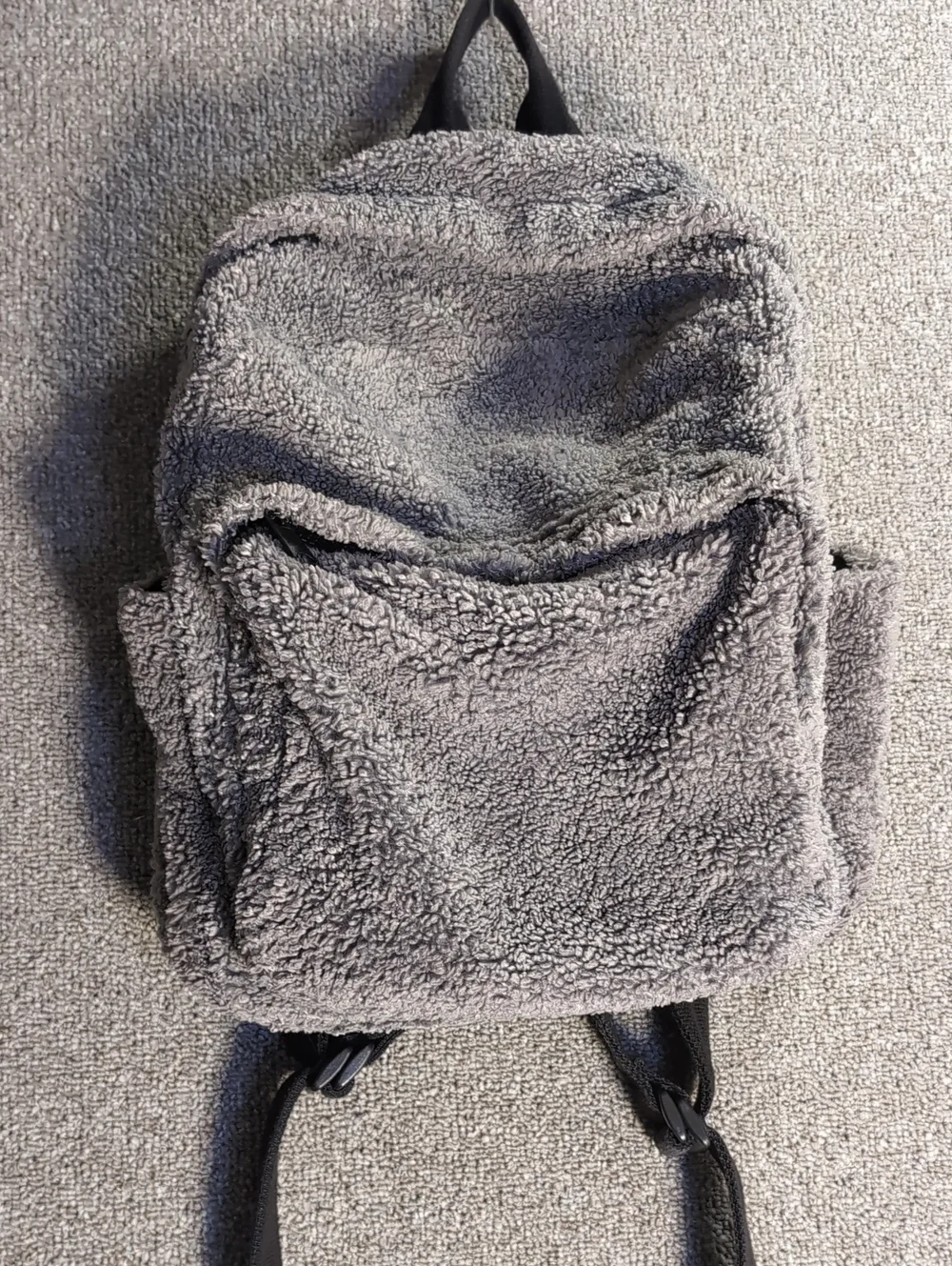 Urban Outritters Teddy Fleece Backback In Gray